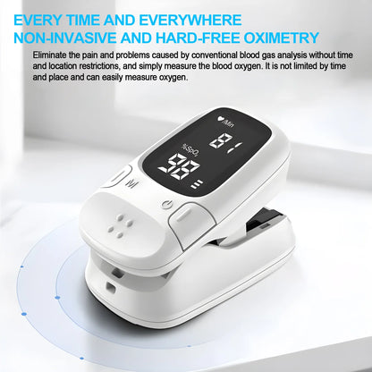 Portable Fingertip Oximeter Heart Rate Meter Pulse Blood Oxygen Saturation OLED Screen Digital Tube Practical Monitor