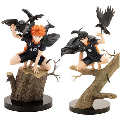 Haikyuu Gk 20cm Hinata Shoyo Tobio Kageyama Crow Stump Statue Model Cool Desktop Decoration Figure Collector Anime Fanatic