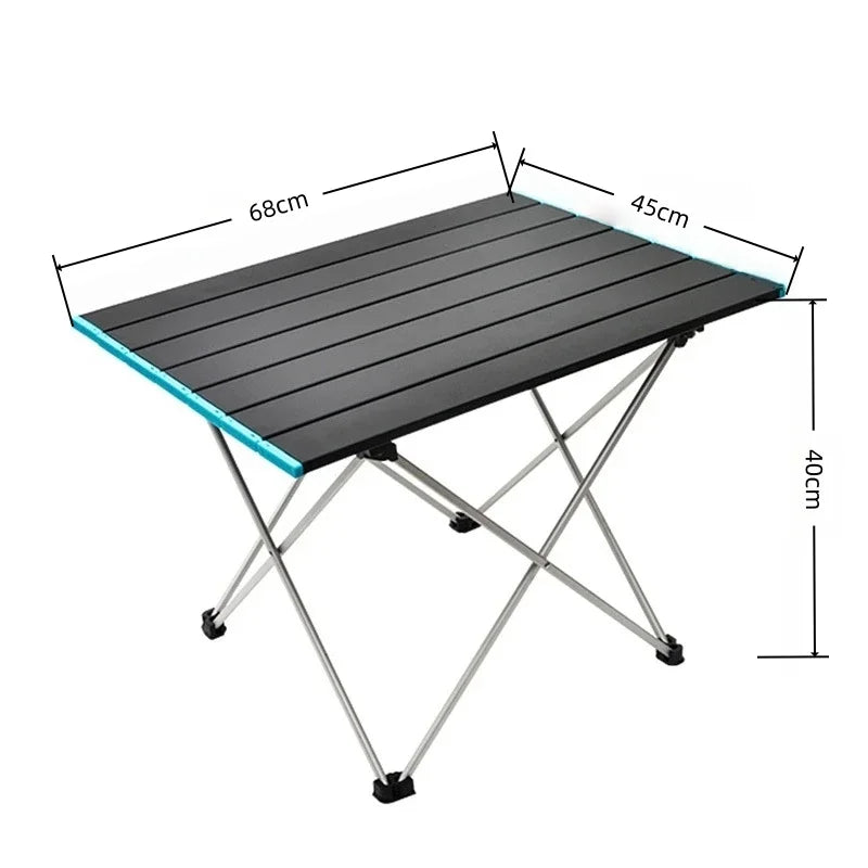 Ultralight Folding Camping Table, High Strength Aluminum, Portable Outdoor Dinner Desk for Picnic BBQ Garden Party, Foldable