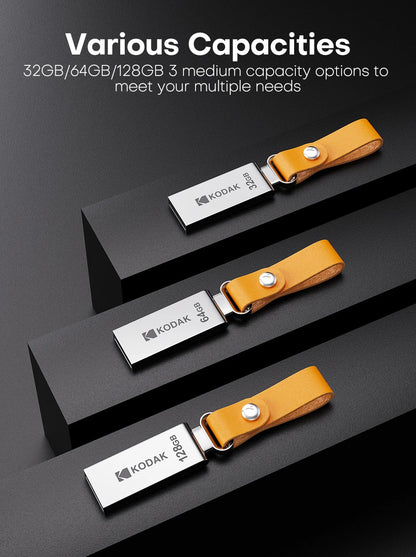 KODAK K122 Mini Metalowy Pendrive USB 2.0 32GB 64GB 128GB Pamięć Flash Plug & Play Mały Kompaktowy Dysk do Laptopa PC Samochodu