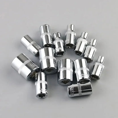46pcs Socket Set Auto Repair Multi-functional 1/4 Inch Drive Socket Ratchet Wrench Set Round Edge Drive Socket Motorcycle Repair