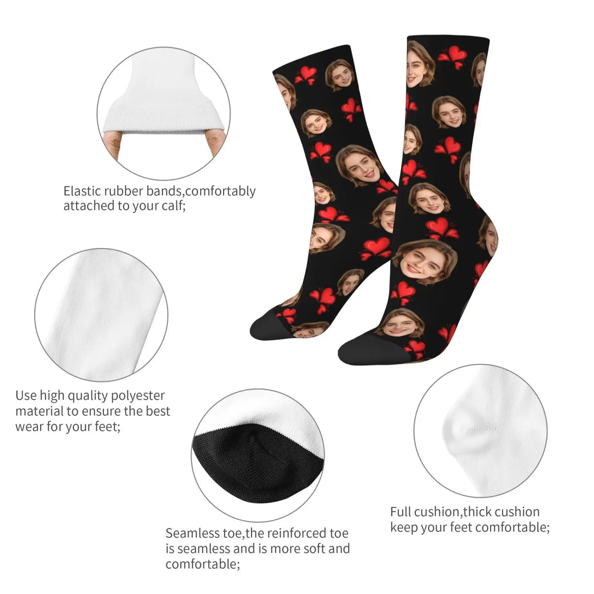Custom Avatar Socks for Men And Women DIY Personalized Picture Photo Socks Customizable Gifts