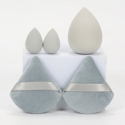 5Pcs Professional Makeup Sponge Set - Soft, Gentle, Multi-Purpose Tools for Perfect Foundation, Powder, and Blush Application