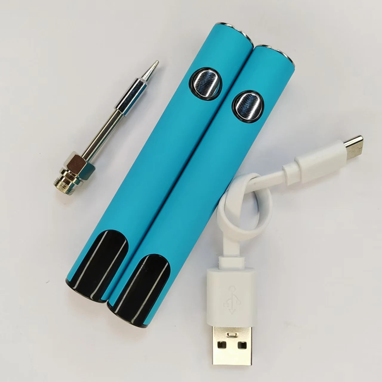 5pcs LED 510 Thread Battery 500mAh Cart Pen Adjustable Voltage Portable Electric Soldering Iron Welding Kit