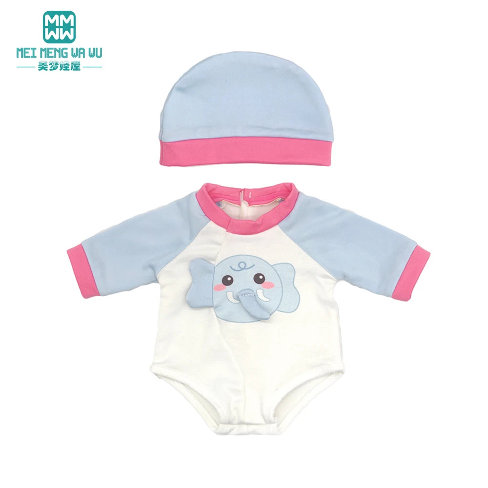 Fits 17-18inch American Doll and New Born Doll Clothes Fashion Dresses, Hooded Jumpsuit, Cardigan Strap Skirts Toys Gifts