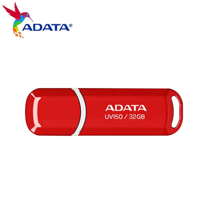 Original ADATA USB 3.2 Flash Drive UV150 32GB 64GB Pendrive Red Black Memory Stick High Quality U Disk for PC Smart TV