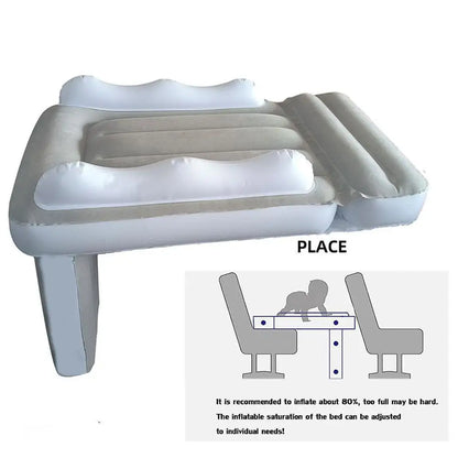 Inflatable Car Airplane Bed For Kids Baby Airplane Seat Extender Thickened Sleeping Mattress For Travel Car Road Trip