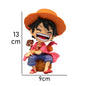 Anime peripheral series new ONE PIECE Luffy Solon Sanji Q-version sitting posture model figurine toy for children birthday gifts