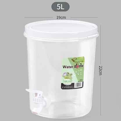 3.5/5L Thickened Cold Water Bottle Kettle with Faucet Water Drinks Dispenser Refrigerator Water Jug Lemonade Juice Container