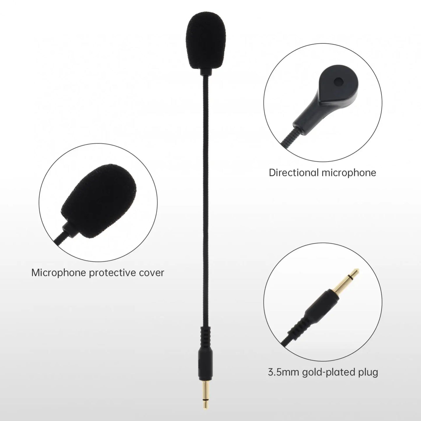 1 pc 3.5mm Microphone 90 Angle Bending Folding Metal Hose Microphone Capacitor