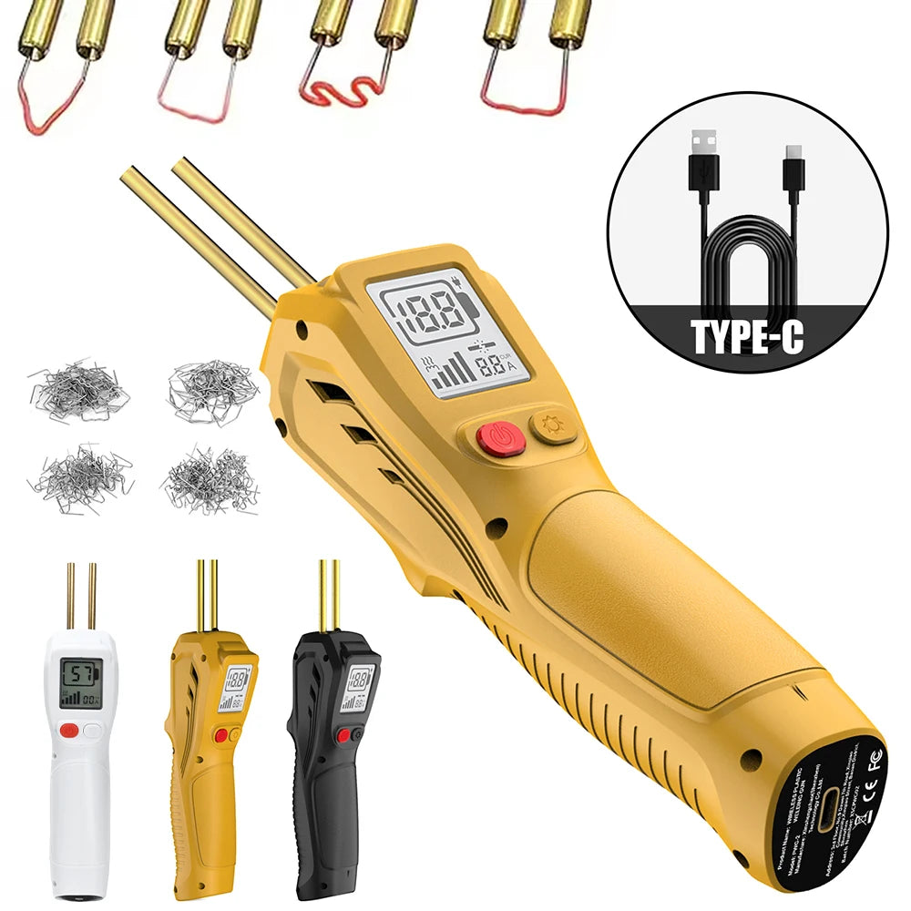 PWG-2 500W Latest LCD Display Handheld Wireless Charging Plastic Soldering Iron with 200pcs Soldering Tips Repair Tool