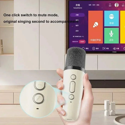 NEW Hot K12 Bluetooth Speaker Portable Home Cute Karaoke Mini Wireless Audio with Microphone K Song Family Singing Machine