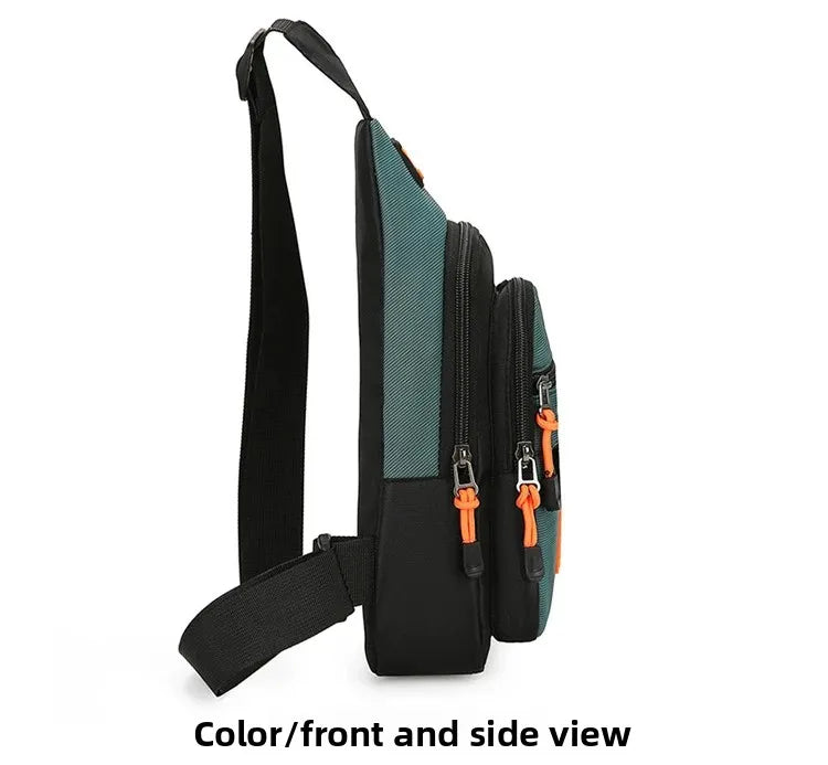 Fashion Men's Chest Bag Handbag Lightweight Oxford Fabric Crossbody Shoulder Bag Stylish Casual Men's Waist Packs Male Chest Bag
