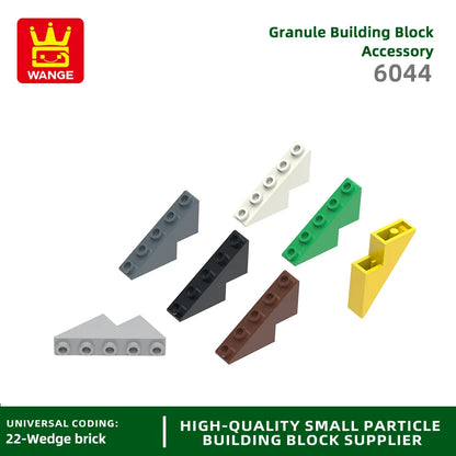 Wange 6044 100g/57Pcs Sloping 5 Hole Compatible With Small Particle Building Blocks Suitable For Assembly And DIY Toy Parts