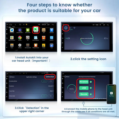 CarlinKit USB Wired/Wireless CarPlay Adapter Wireless Android Auto AI Box Mirrorlink Bluetooth Auto Connect For Android Car Radio For Youtube Netflix Google Map Android Aftermarket Car Screen