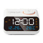 Mordern FM Radio LED Alarm Clock for Bedside Wake Up. Digital Table Calendar with Temperature Thermometer Humidity Hygrometer.