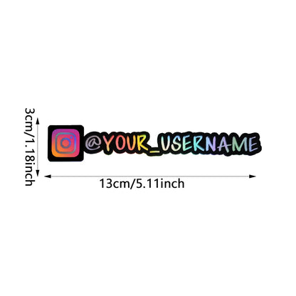 Vinyl Stickers DIY with Custom Usernames, Instagram, TikTok, YouTube, Facebook Stickers for Car, Motorcycle (Default Icon 1)