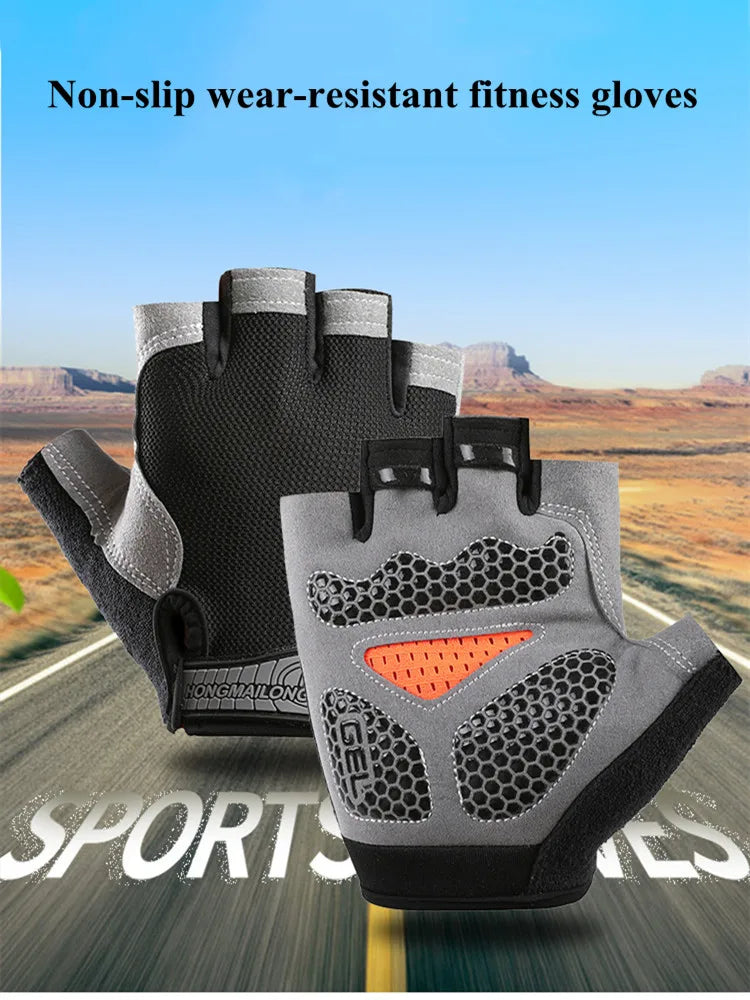 Half Finger Gel Weight Lifting Gloves Men Women Breathable Anti-slip Workout Gloves Summer Gym Yoga Sport Training Hand Gloves