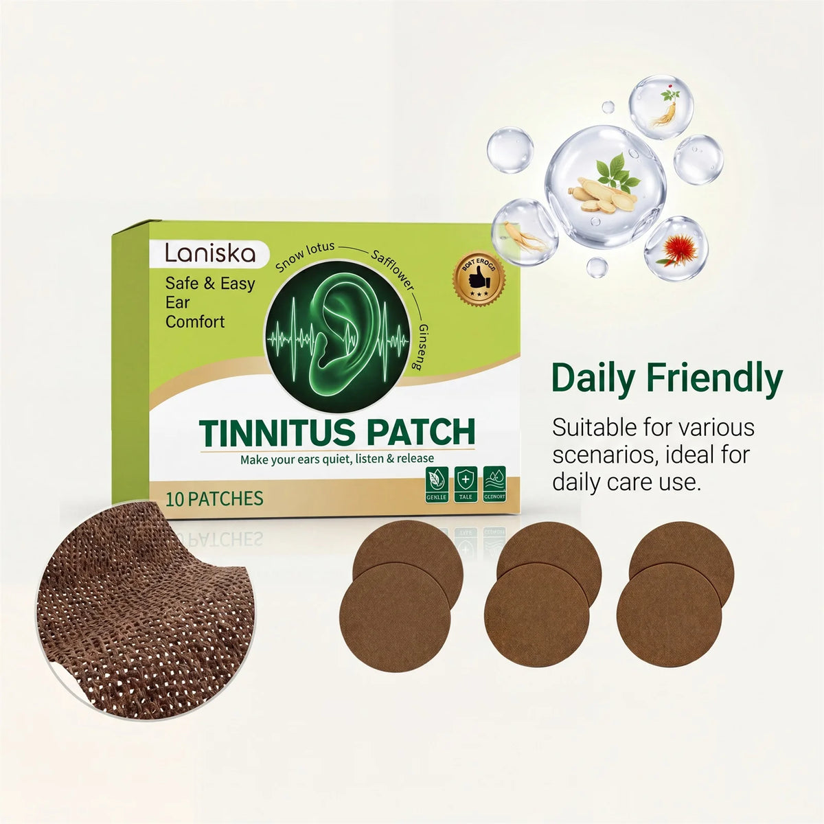 Tinnitus Treatment Patches Relief Ear Buzzing Ringing Deafness Improves Hearing Loss Anti Headache Relaxing Ears Care Stickers