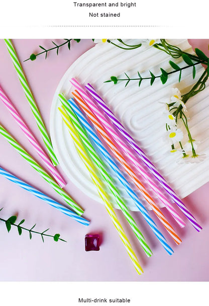 30-Pack of Two-Tone Twisted Straws, Reusable—A Must-Have for Parties, Bars, and Birthday Celebrations