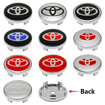 4Pcs 60mm For Car emblem Wheel hub Center Cap Badge covers sticker Decals Styling For Toyota Corolla RAV4 LEVIN Yaris C-HR Camry