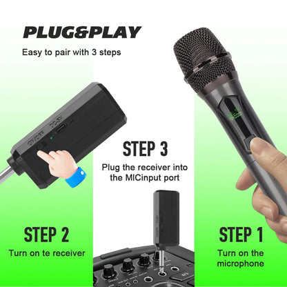 LMBGM W7 2.4G wireless charging handheld microphone system with long battery life for churches, karaoke, outdoor performances