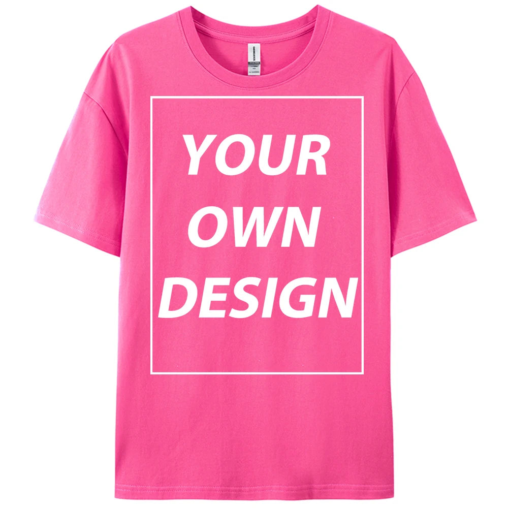 Personalized Custom Print Summer Y2K Team T-Shirt Cotton Casual Loose Short Sleeve Basics Fashion Tee Work Breathable Streetwear