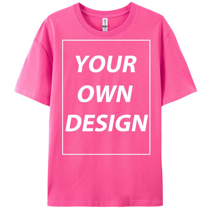 Personalized Custom Print Summer Y2K Team T-Shirt Cotton Casual Loose Short Sleeve Basics Fashion Tee Work Breathable Streetwear