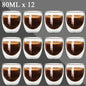 80ML Double Wall Glass Cup 1/12PCS Transparent Handmade Heat Resistant Tea Drink Whisky Wine Set Espresso Coffee Milk Mugs Gift