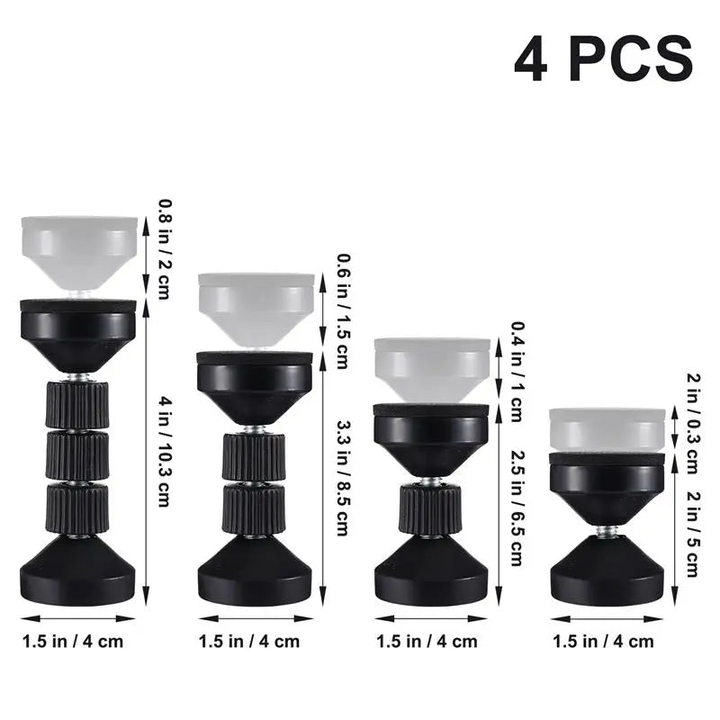 4 Pcs Furniture Fall Preventer Bed Frame Support Headboard Stabilizer Adjustable Sofa Stoppers Plastic Wall for Spacer NEW