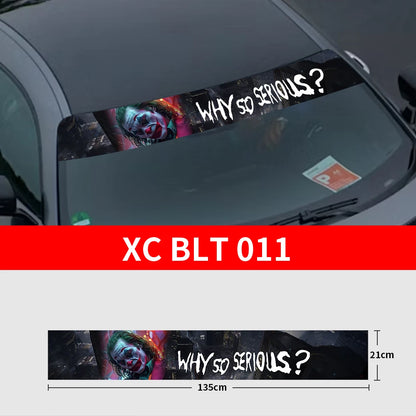 Why So Serious Car Sticker funny Joker Front Windshield Decal Vinyl Car Accessories Decor Car shade decoration DIY Stickers