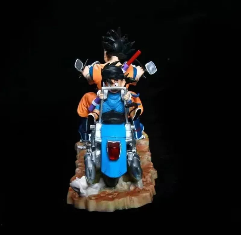 Dragon Ball Super Saiyan Gk Figure Goku Gohan Motorcycle Rotatable Tires Boxed Collectible Model Decor For Anime Collectors