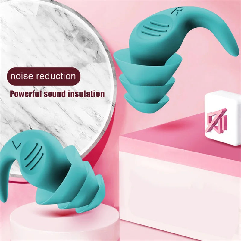Soft Silicone Sleeping Ear Plugs Sound Insulation Ear Protection Earplugs Anti-Noise Plugs for Travel Silicone Noise Reduction