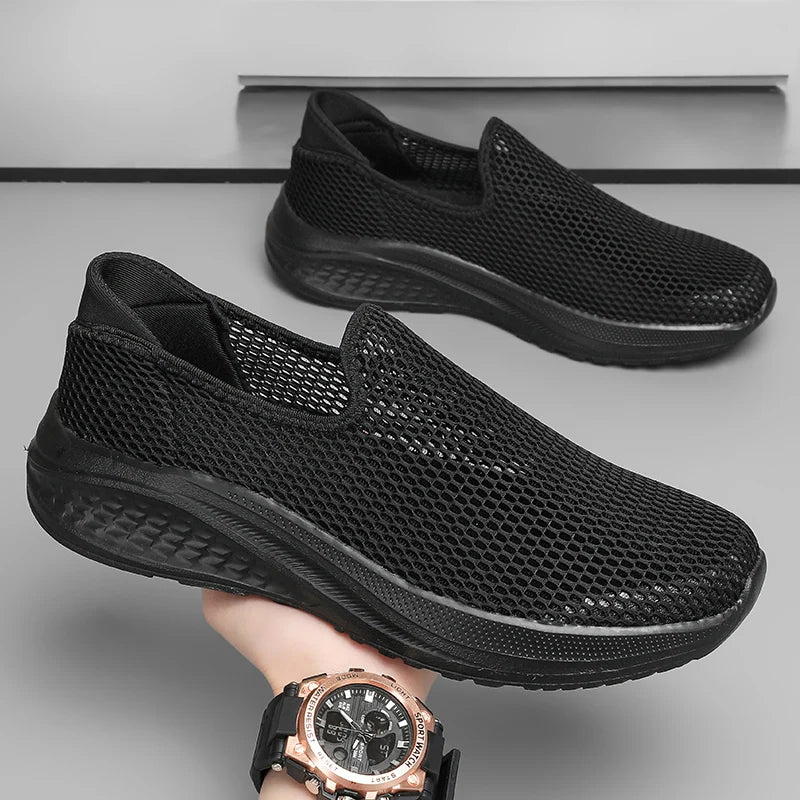 Outdoor Mesh Men Loafers Summer Man Casual Shoes Platform Walking Sneakers Comfortable Breathable Running Jogging Sport Shoes