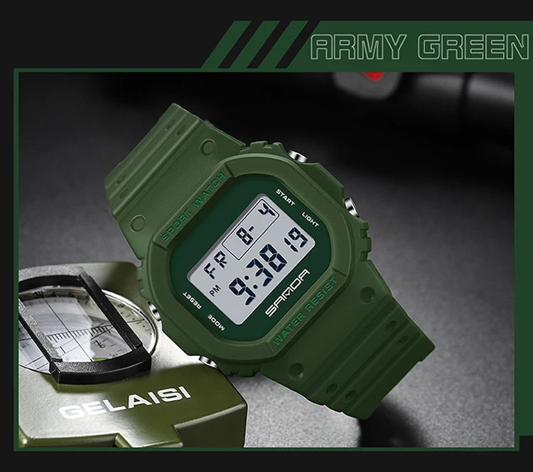 SANDA Fashion Top Brand G Style Digital Men's Watch Luxury Military Sport Waterproof Alarm Stopwatch Clock Men Relogio Masculino