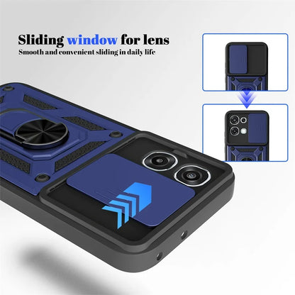 Armor Funda For OPPO A6 Pro 5G Case Slide Lens Protect Car Magnetic Holder Ring Phone Case For Oppo A 6 Pro A6Pro 4G Back Cover