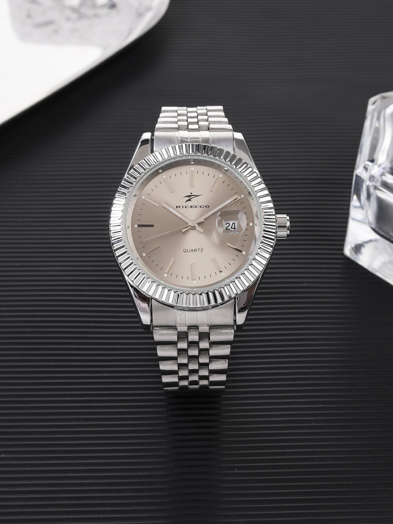 Casual Men's Watches Date High-End Fashion Business Quartz High Quality Watch Male Stainless Steel Exquisite Wristwatches