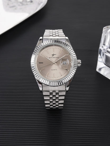Casual Men's Watches Date High-End Fashion Business Quartz High Quality Watch Male Stainless Steel Exquisite Wristwatches