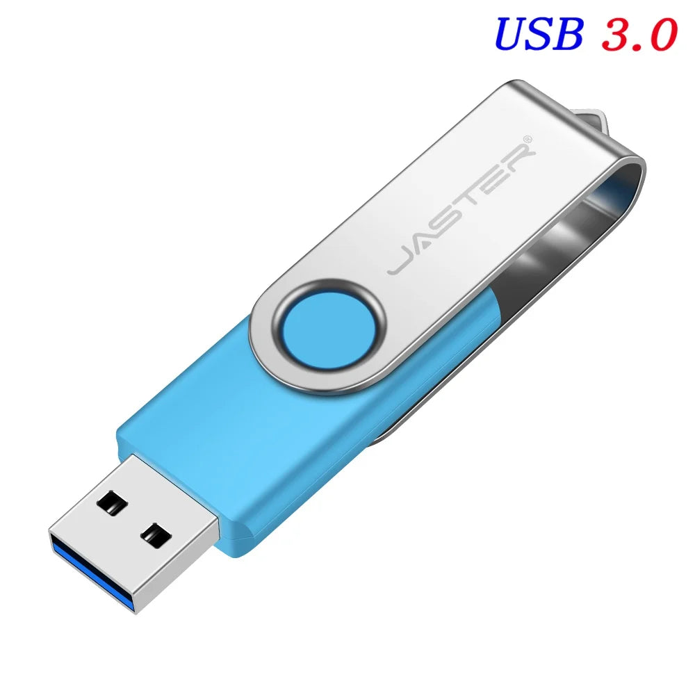 USB 3.0 Pendrive Memory Stick 4GB 8GB 16GB 32GB 64GB Metal USB Flash Drive Pen Drive USB Stick 128GB Rotatable Mini U Disk
