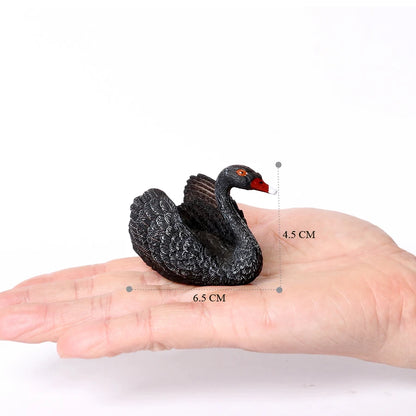 Hand Painted Simulation Bird Model Figures Toucan Peacock Owl Flamingo, Early Cognition Toy Cake Decoration For Children