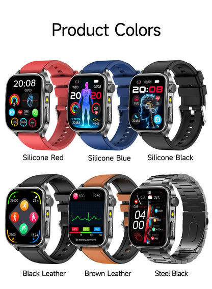 2026New Laser Therapy Care SmartWatch ECG Health Monitor Blood Lipids Uric Acid Heart Rate Tracking Fitness Smartwatch Men Women