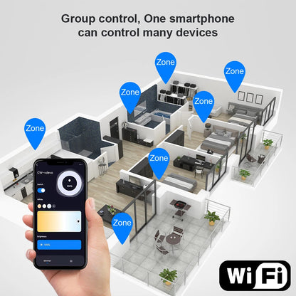 Tuya WiFi Smart LED Controller RGB/RGBW/RGBCCT Single Color Dimmer DC5V-24V LED Strip Remote Switch Works with Alexa Google