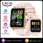 Inteligentny zegarek LIGE dla kobiet i mężczyzn, z połączeniami Bluetooth, sportowa bransoletka fitness, zdrowie kobiet, dynamiczna tarcza 3D, smartwatch damski, nowość 2026