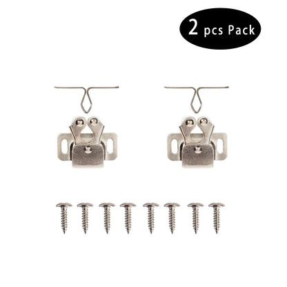 Furniture Door Stoppers Antique Copper Color Cupboard Cabinet Door Roller Latch Twin Double Catches with Striker and Free Screws
