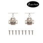 Furniture Door Stoppers Antique Copper Color Cupboard Cabinet Door Roller Latch Twin Double Catches with Striker and Free Screws