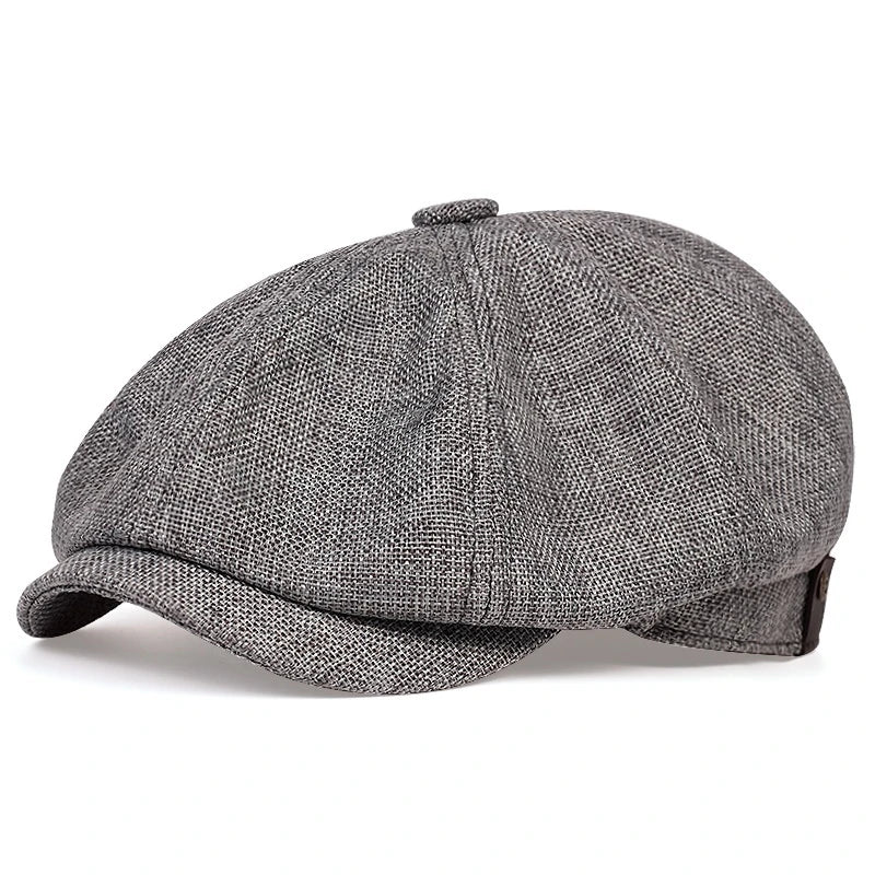Nowa męska kaszkietówka na wiosnę lato, cienki, retro beret, dziki codzienny kapelusz, unisex ośmiokątna czapka, modne czapki hiphopowe, gorras