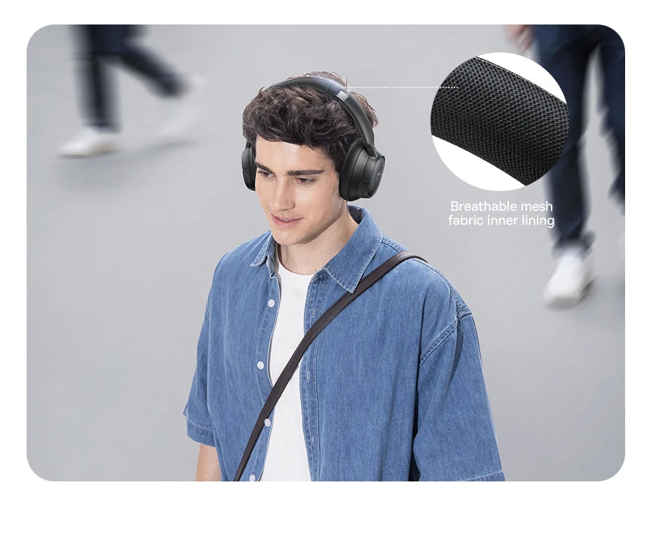 Słuchawki bezprzewodowe Baseus EH10 NC ANC 45 dB, adaptacyjna hybrydowa redukcja szumów, słuchawki Hi-Res LDAC, Bluetooth 6.0, 80 godz.