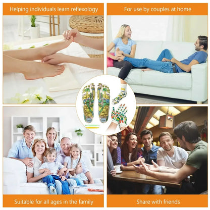 Reflexology Socks Gloves Massage Relieve Tired Feet Socks Acupressure Hand Massager Acupoint Massage Tool Pain Relief Foot Care