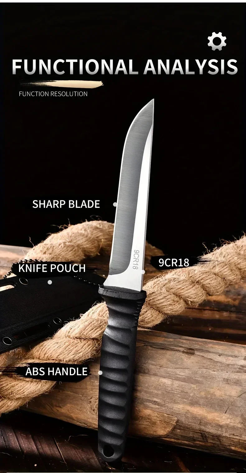 New Outdoor knife self-defense knife outdoor survival knife  high hardness one steel  portable mountaineering k