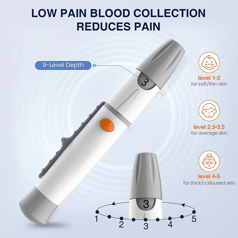 Blood Glucose Meter With Individually Wrapped Glucose Test Strip Glucometer Kit Blood Sugar Monitor for Diabetes Fast Result